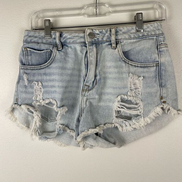 PacSun High Rise Festival Denim Shorts Size 26 EUC - Picture 1 of 6